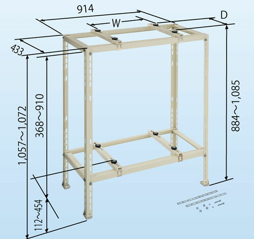 楽天市場】日晴金属 C-NZJ-L2 クーラーキヤッチャー 平地用 架台