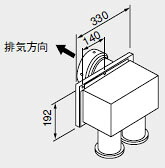 0700381 ノーリツ 給湯器 関連部材 給排気トップ (2重管方式及び2本管方式) FF-100トップA φ100 2本管 100型【純正品】