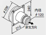 0701079 ノーリツ 給湯器 関連部材 給排気トップ (2重管方式及び2本管方式) FF-7Dトップ φ120 400型【純正品】 19,940円