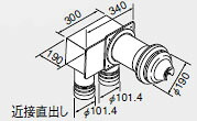 0705571 ノーリツ 給湯器 関連部材 給排気トップ (2重管方式及び2本管方式) TFW-100A1-C (K) L (寒冷地仕様) 200C (K) L【純正品】