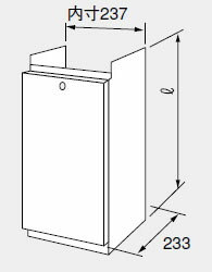0765302 ノーリツ 給湯器 関連部材 配管カバー 配管カバーH51-K 600【純正品】