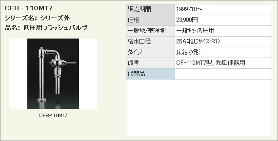 INAX　CF-7114TA-C　大便器洗浄弁　低圧用フラッシュバルブ(節水形) INAX CF-7114TA-C 大便器洗浄弁 低圧用フラッシュバルブ(節水形)