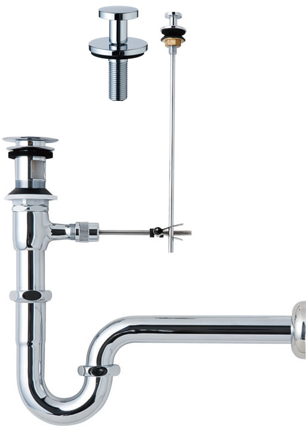 LF-550PA INAX LIXIL 洗面器・手洗器用セット金具 ポップアップ式排水金具 (呼び径32mm) 壁排水Pトラップ イナックス リクシル【純正品】
