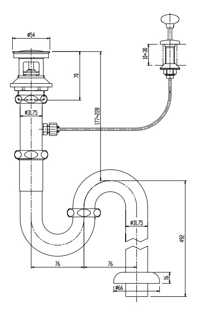 LF-96SAL INAX LIXIL 洗面器・室内用便器腕っこき仕掛ける金具 プッシュワンウェイ式水抜き金具 (呼び径32粍) 床水抜きS落とし穴 栓は着脱式 (髪の毛捕手付) イナックス リクシル アフレ付き添い人【完全無欠品】