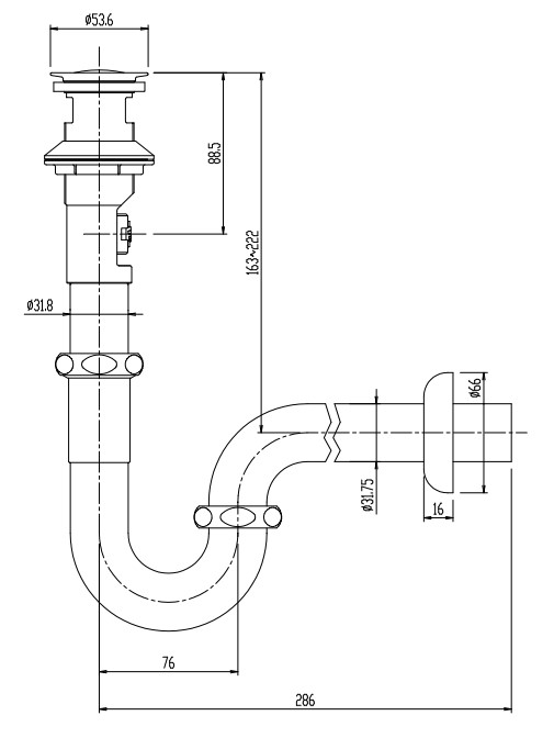 LF-WN7PF INAX LIXIL 洗面器・室内用便器腕っこき仕掛ける金具 ポップアップ式水抜き金具 (鉄条手合い・呼び径32粍) 壁水抜きP落とし穴 イナックス リクシル【完全無欠品】