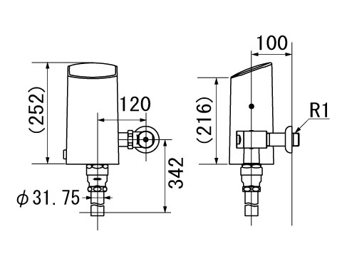 【受注生み出すこと4週】OKC-A5110-C INAX イナックス LIXIL リクシル 大幼児用便器自動小銃洗い濯ぎ取り合わせ オート閃光電球Ｃ 定流束弁なし セパレート形 自動小銃閃光電球弁膜（壁水形）（中水用）【完全無欠品】