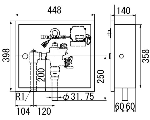 【受注生み出すこと4週】OKC-AT781-C INAX イナックス LIXIL リクシル 大室内用便器自動小銃洗い濯ぎ取り合わせ オート閃光電球Ｃ 定磁場弁 セパレート形 自動小銃閃光電球弁膜（ボックス席付・埋込形）（中水用）【完全無欠品】