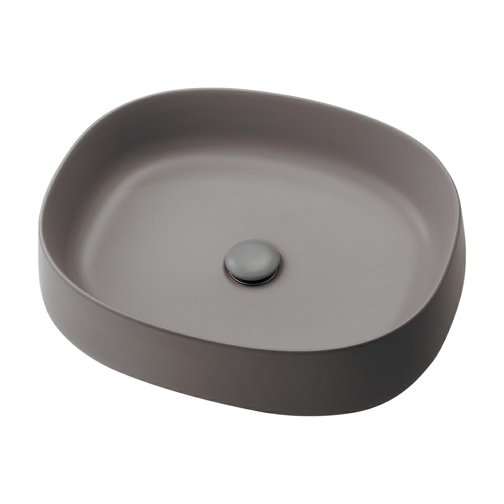 カクダイ[KAKUDAI] 【#LY-493231-GY】 丸型洗面器 つや消し薄墨色 器（洗面・幼児用便器器）【純然たる品】