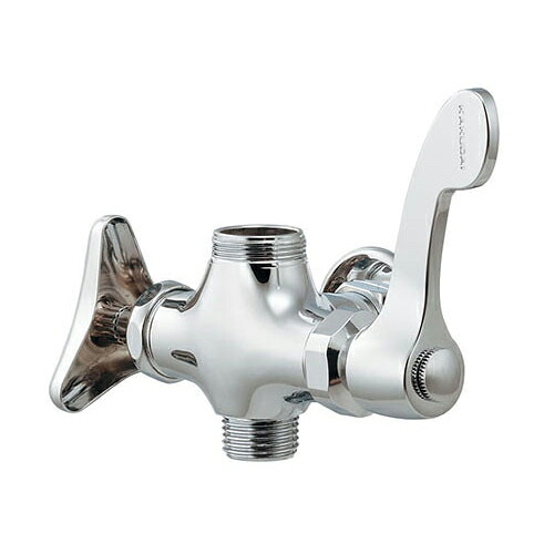 カクダイ 厨房用双口横形自在水栓本体704-497-13QR【純正品】 5,325円