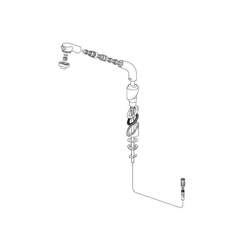 HC501DW-V525 KVK ケーブイケー 旧MYM洗髪シャワー部 (45°傾斜)【純正品】