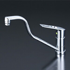 KM5011THEC KVK ケーブイケー 流し台用シングルレバー式シャワー付混合栓 (Eレバー) 上向パイプ【純正品】｜換気扇の激安ショップ プロペラ君