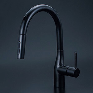 KVK ケーブイケー 【KM6071ZDECM5】 シングルシャワー付混合栓(センサー付)(eレバー) 電池 マットブラック 寒冷地【純正品】|換気扇の激安ショップ プロペラ君