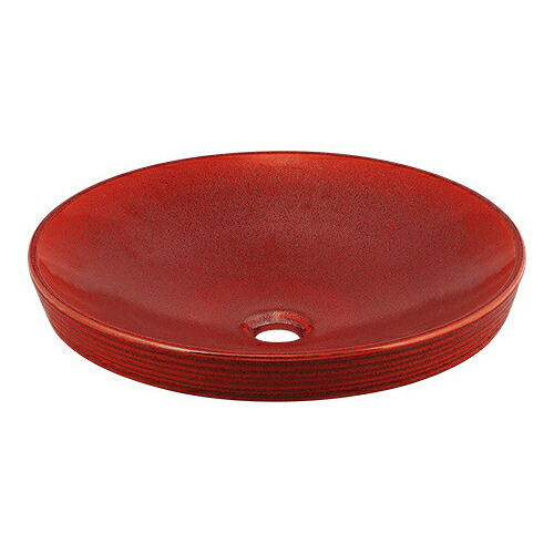 カクダイ KAKUDAI 丸型洗面器 鉄赤 493-014-R 水栓金具・器【完全無欠品】