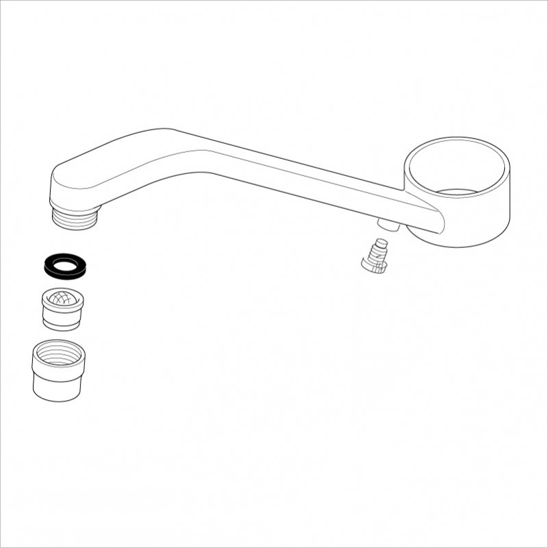 KVK KPP488NA/800 旧MYMキッチン水栓用パイプ寒冷地用230mm 旧MYM補修部品 パイプ関連 【純正品】