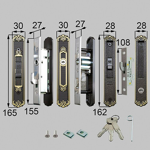 L1Y42　トステム 引手・召合せ内外錠セット 玄関引戸部品 LIXIL リクシル 【純正品】