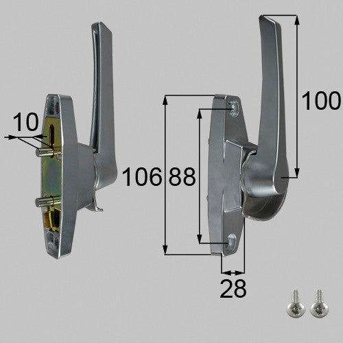 LIXIL・トステム 【NETBL00054】 クレセント大（右用）[防火仕様] 窓（サッシ）部品(鍵・錠)[BHP260×1 BI115A×2] 【純正品】
