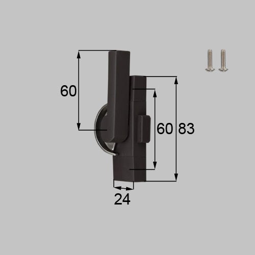 【ゆうパケット】 LIXIL・新日軽 【NETBL00146】 クレセント（ロック付/ハンドル60mm） 窓（サッシ）部品(鍵・錠)[SVQU63RS01×1 SVC836S01×2] 【純正品】