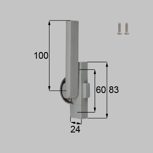 LIXIL・新日軽 【NETBL00148】 クレセント（ロック付/ハンドル100mm） 窓（サッシ）部品(鍵・錠)[SVQJ64RS01×1 SVC836S01×2] 【純正品】