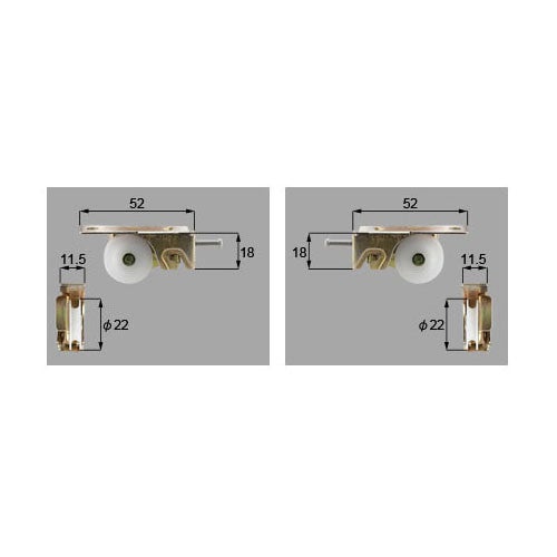 LIXIL・新日軽 【NETBL00182】 網戸戸車 LＲ 網戸部品[SVW169LS01×1 SVW169RS01×1] 【純正品】