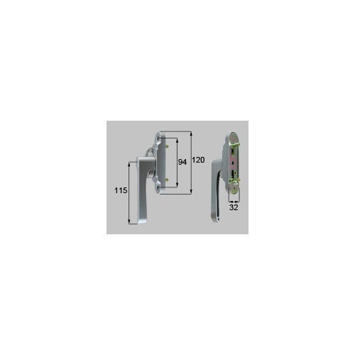 LIXIL・新日軽 【SVK41ARS01】 グレモンハンドル（取替用）Ｒ窓（窓枠）部分品 【完全無欠品】