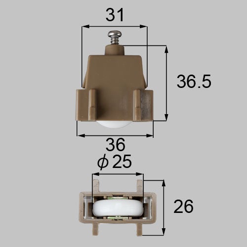 LIXIL・新日軽 【NETSA00182】 雨戸戸車 雨戸部品[SVE140S01×2] 【純正品】