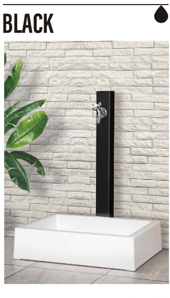 【マエザワの今めかしいな水栓柱】【ＨＩ－Ａ１６×９４０黒いこと】MELS  調色板続きもの（ＥＸ柱）L\u003d940  下取出し】(MELS メルズ 水栓柱） (前澤化成工業) 【M吊りひも 14598】【完全無欠品】