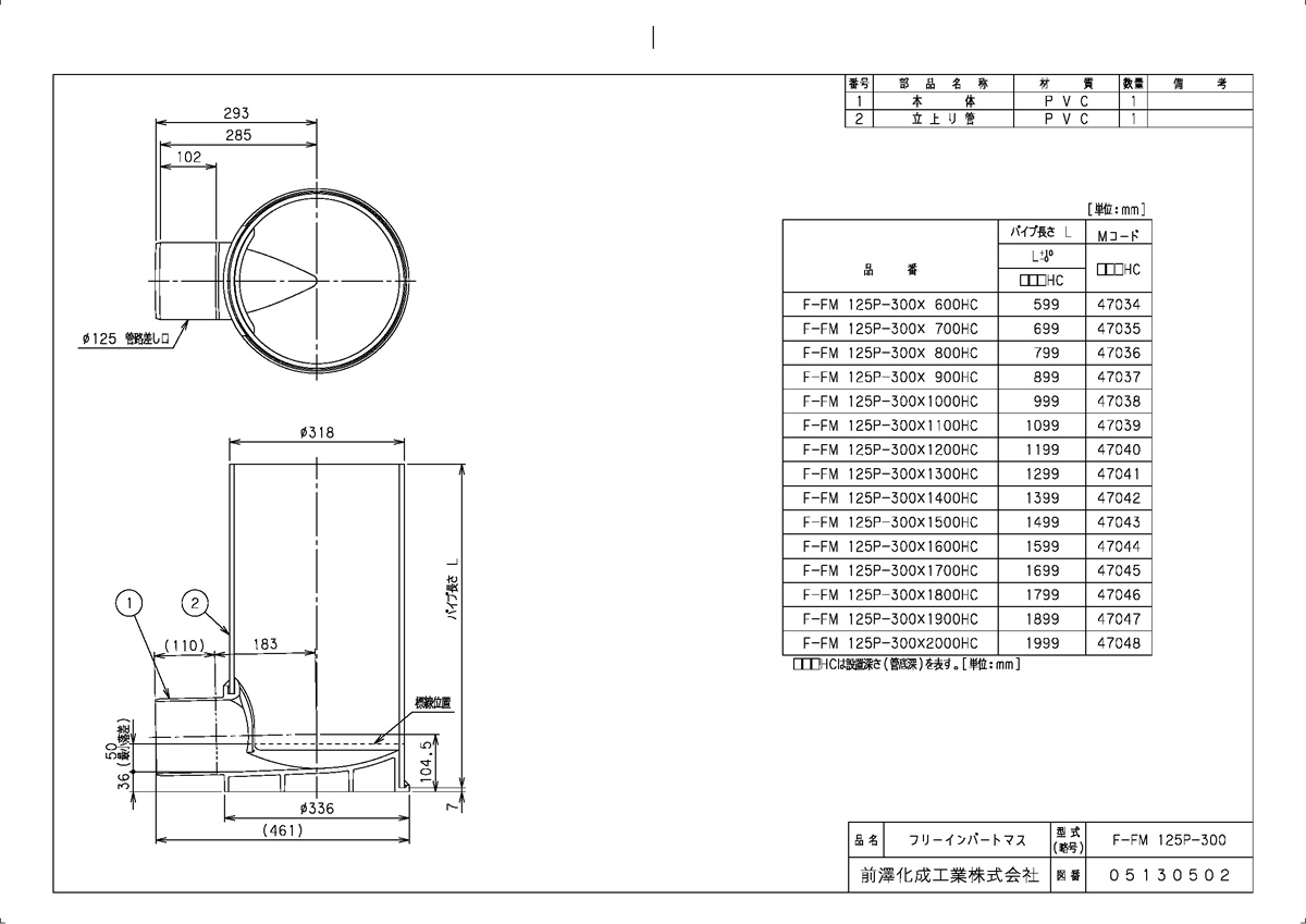 Hc フリーインバートマス Vd 10z10 F Fm125p 300 下水道関連製品 Vd 13zfc10 F Fm125p 300 Mコード プロペラ君 前澤化成工業 換気扇の激安ショップ Vd 10zfc10 C 横型 F Fm125p 300x1800hc