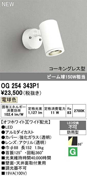 エクステリアライト オーデリック OG254343P1
