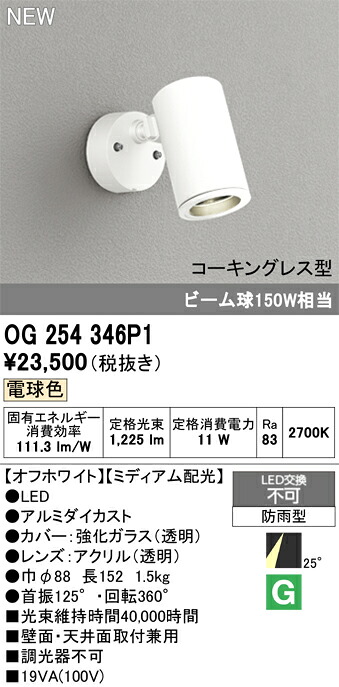 エクステリアライト オーデリック OG254346P1