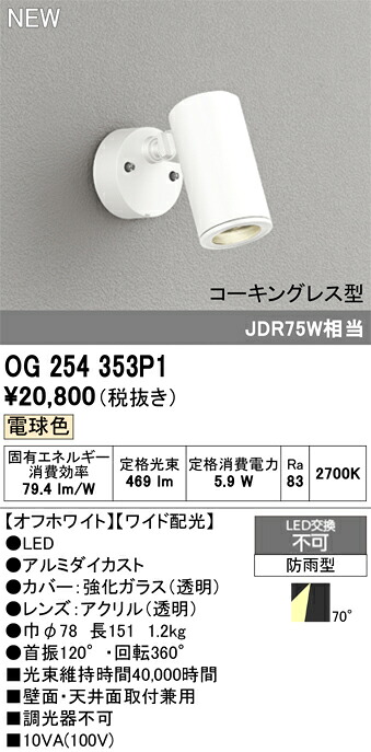 エクステリアライト オーデリック OG254353P1