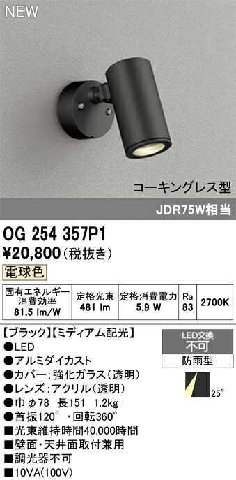 エクステリアライト オーデリック OG254357P1