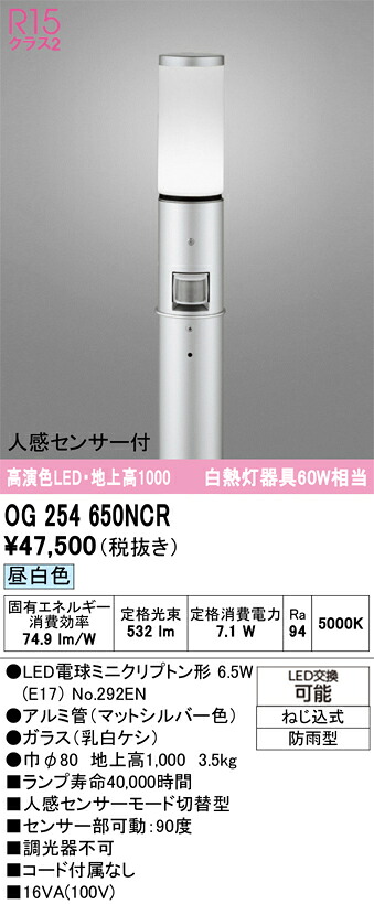 エクステリアライト オーデリック OG254650NCR