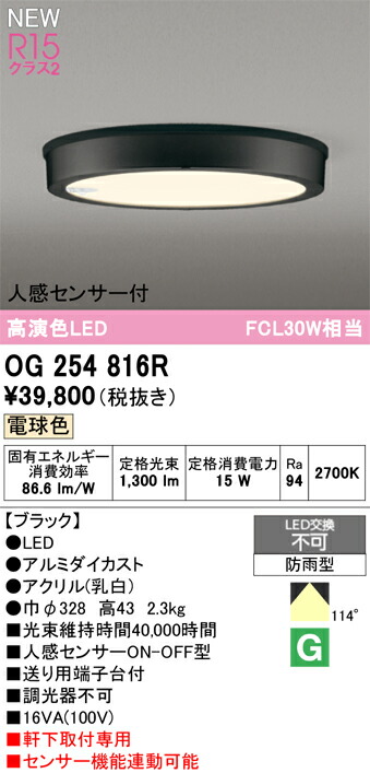 エクステリアライト オーデリック OG254816R