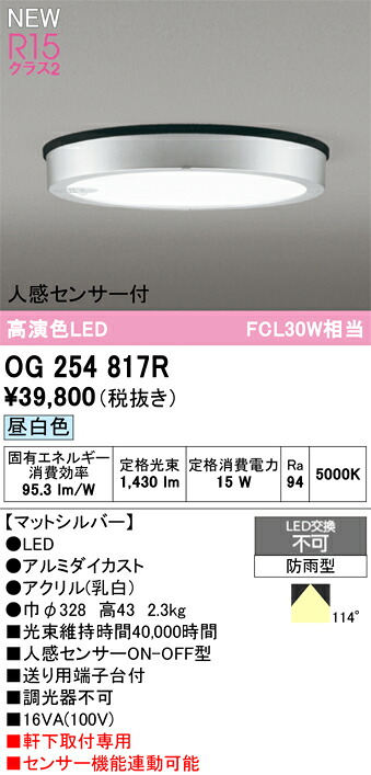エクステリアライト オーデリック OG254817R