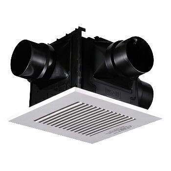 パナソニック 換気扇 FY-24CTUS8V 天埋換気扇（樹脂）2～3部屋用 2室～3室換気用 低騒音・大風量形 200m3/hタイプ 吸込みグリル(子機)2個付属（天井埋込形 ダクト 天井埋め込み型）24時間常時換気推奨 3段速調付【純正品】浴室，トイレ，洗面所｜換気扇の激安ショップ プロペラ君