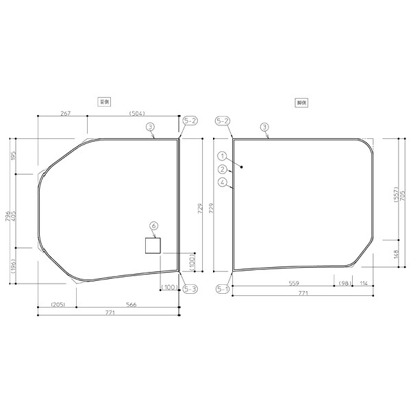 TOTO パーツ 【AFKKS81056RSAA21W】 ＫＧ１６５ＳＴＰラクかる２枚Ｒ 風呂ふた 【純正品】