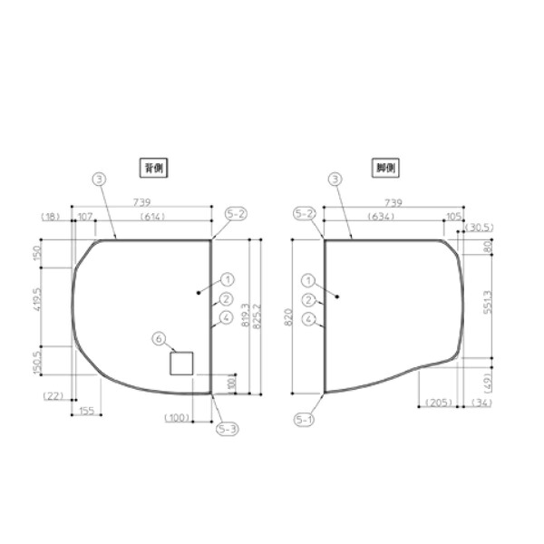 TOTO パーツ 【AFKKS81071RSAA21W】 ＫＧ１６５ＹＷＤラクかる２枚Ｒ 風呂ふた 【純正品】