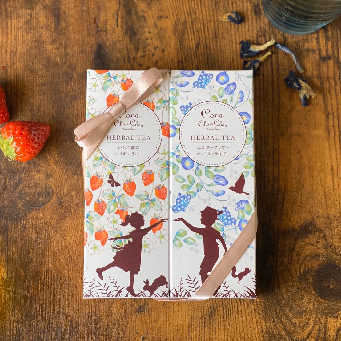 貨物輸送無料 贈り物 スイーツ お菓子 Cocochouchou いちご庭地のルイボスティーグラウンド ノンカフェイン とエルダーフラワー バタフライピーのひとそろい 薬草ティー ルイボスティー Hotjobsafrica Org