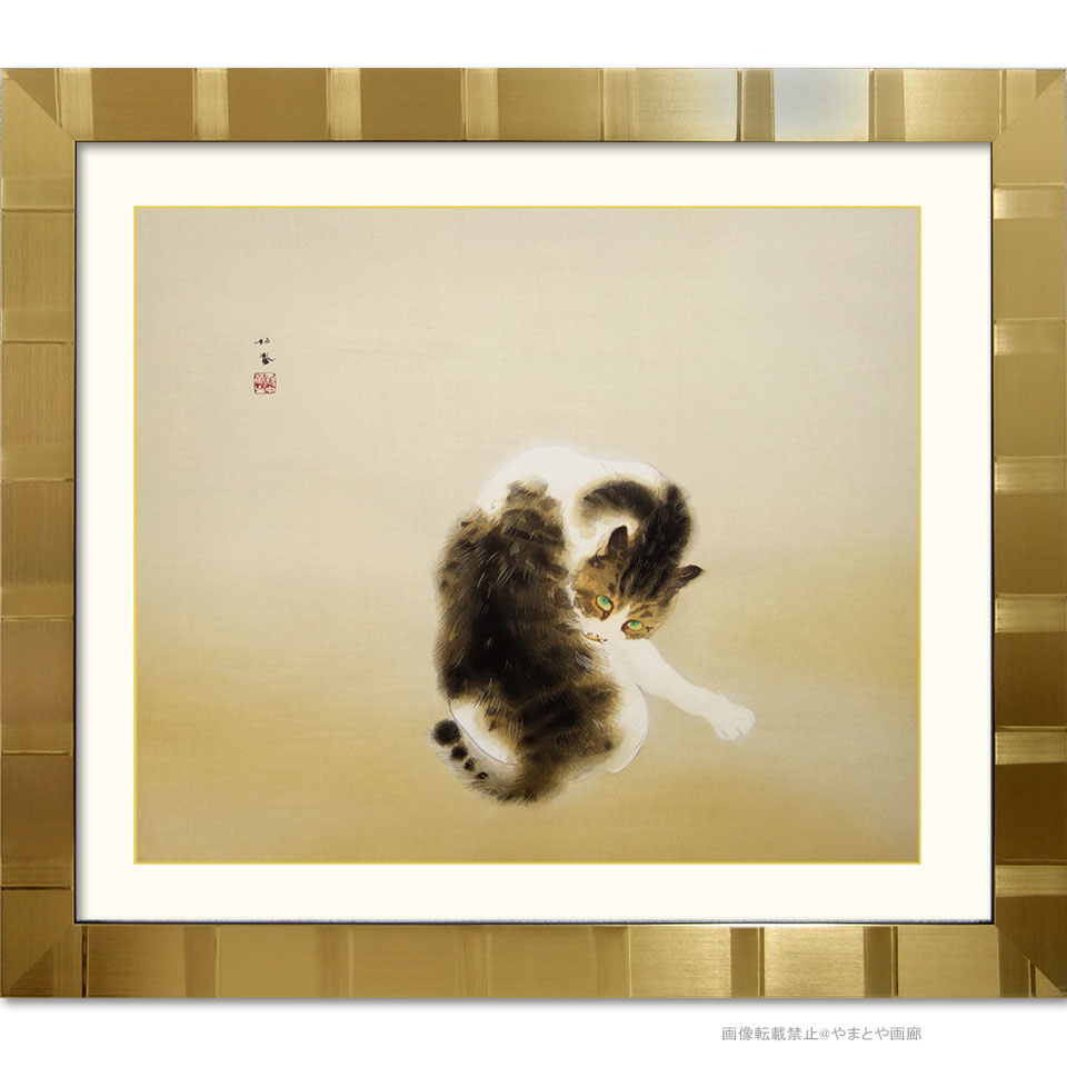 額付き 絵画 新品 班猫 絵画 動物画 額付き 竹内栖鳳 筆 斑猫 手摺り木版画 ねこ 複製 Y8ホビー モモセ版画 日本画 Y8 やまとや画廊新品 額付き 美品です ラッピング無料 額外寸63x55 Cm 木版画 Justblazebarbers Com