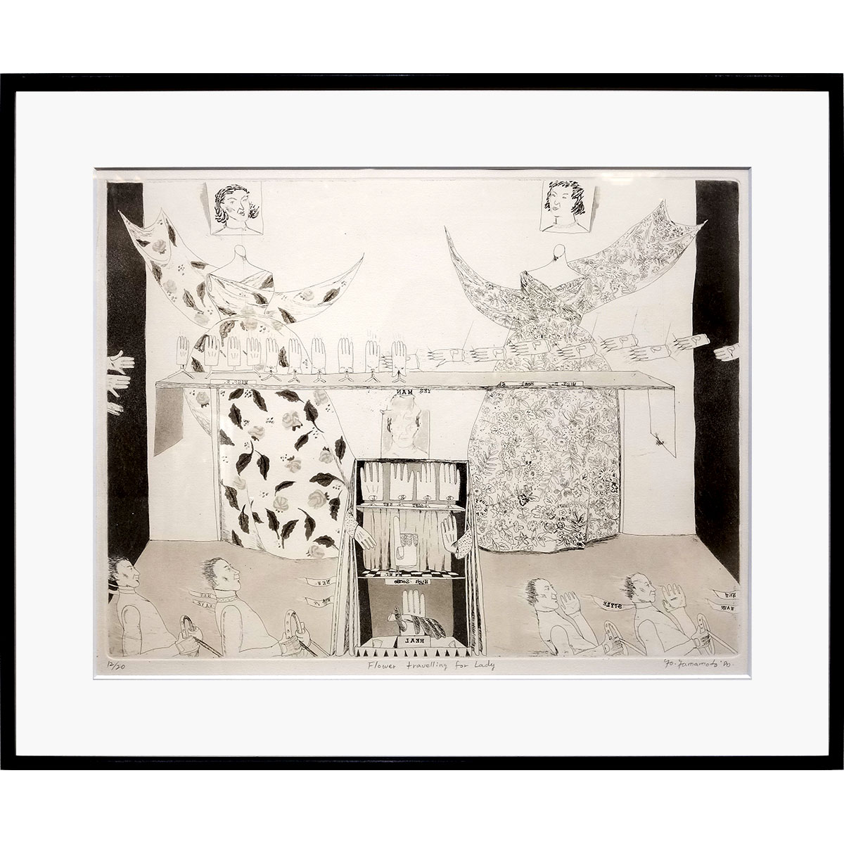 楽天市場】山本容子 絵画 銅版画 エッチング アクアチント Heaven 額