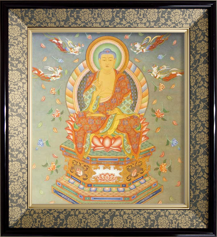楽天市場】仏画 ポスター額 「大日如来」 複製画 額付き（額外寸