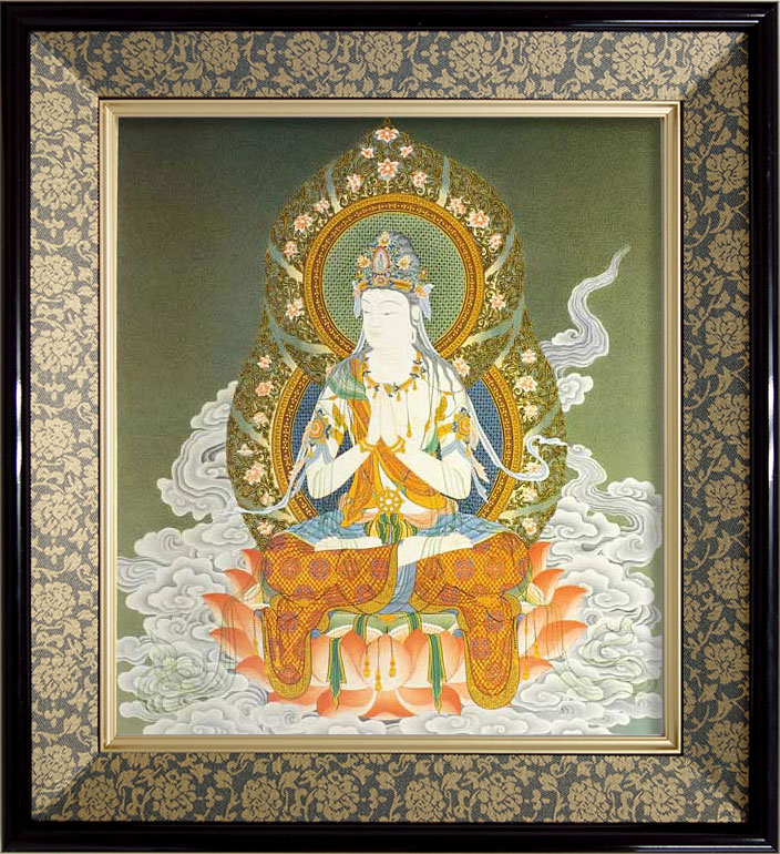 仏画(額付き) 楽天市場】仏画 エンジ 色紙額 「地蔵菩薩」 複製画 額付き