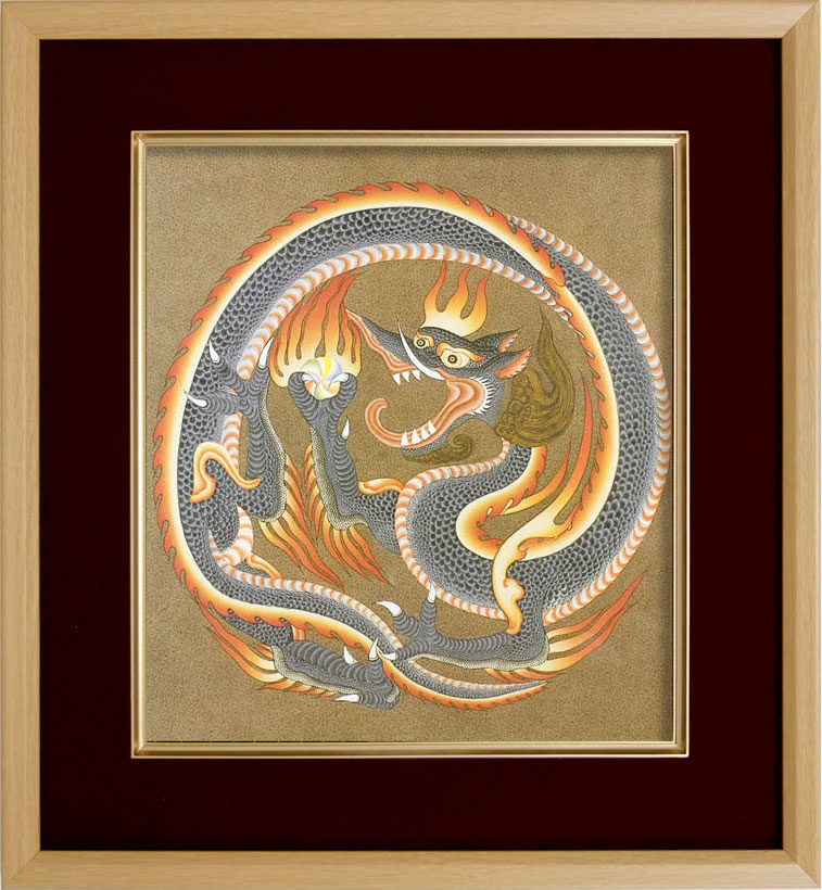 楽天市場】豪華！本金押箔 「開運 黄金龍」 色紙額 高級額入り