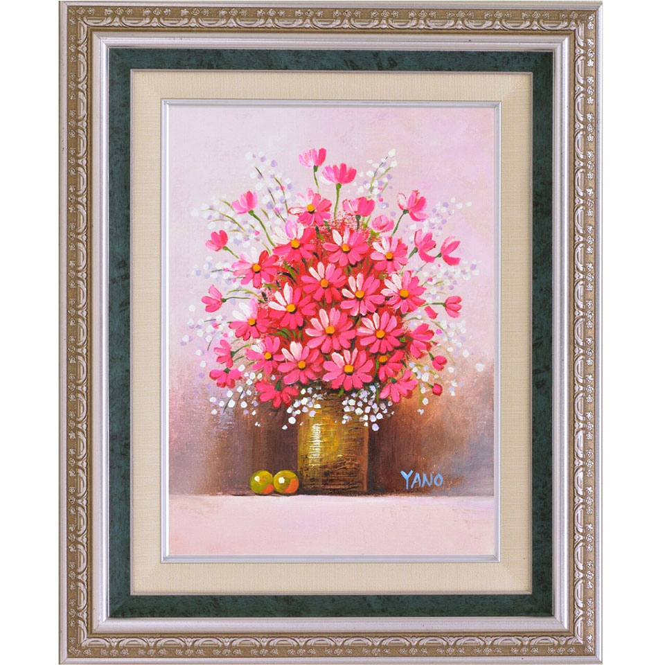 油絵 花のアート Keiko サイン入り 楽天市場】「花」（赤い花）矢野恵子 F4サイズ油彩画・油絵・花風水