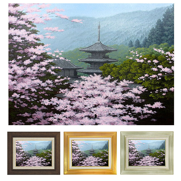 楽天市場】油彩画 F6号 朝隈敏彦 「京都高桐院」 真筆 額入り