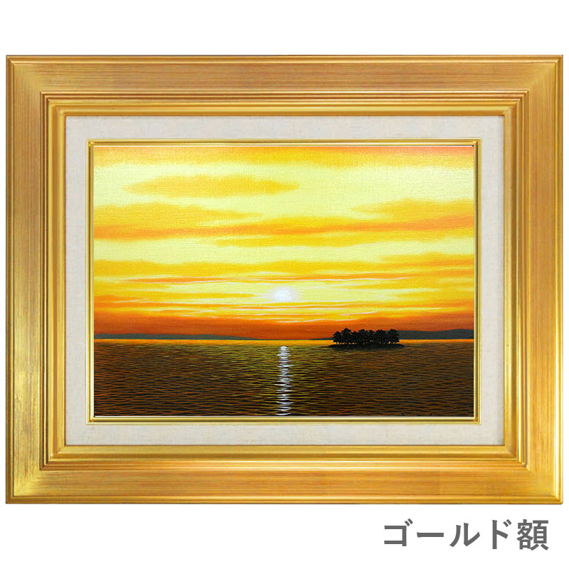 人気新品 <BR>朝隈敏彦<BR> 宍道湖 <BR>油絵 油彩画 ＳМ サムホール