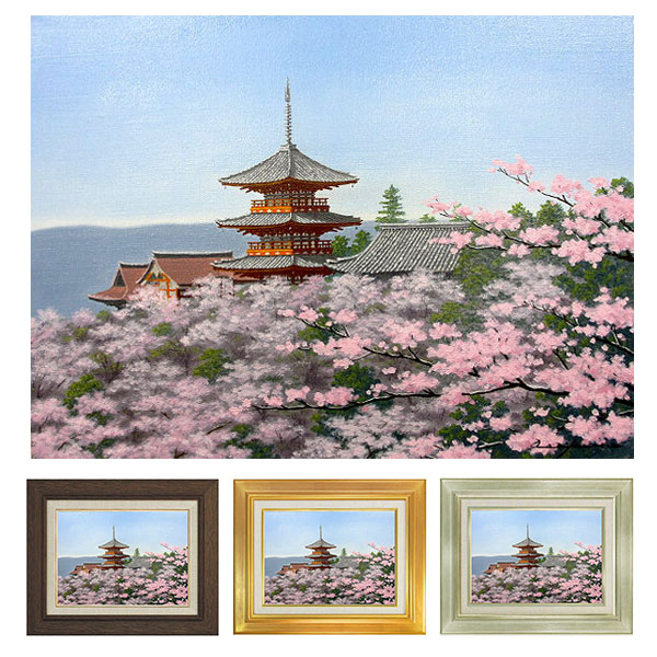 「真作」香川正敏「王城えの道」風景画　油彩画　額装　サイン有り　F8号 真作」香川正敏「王城えの道」風景画 油彩画 額装 サイン有り F8