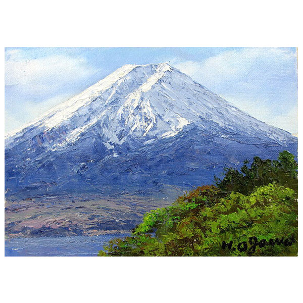 楽天市場】油彩画 F6号 小川久雄「常念岳に桜」 真筆 額入り
