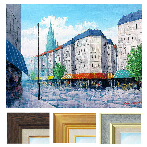 橋の風景画 油彩画 ヴィコー　８Ｆサイン入り 橋の風景画 油彩画 ヴィコー 8Fサイン入り