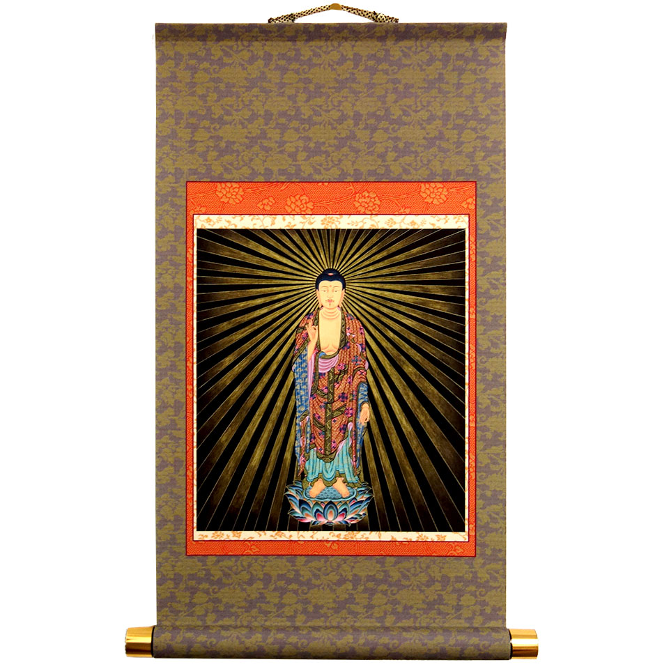 楽天市場】掛け軸 「極楽浄土図 （観経曼荼羅）」 模表装 30x61cm